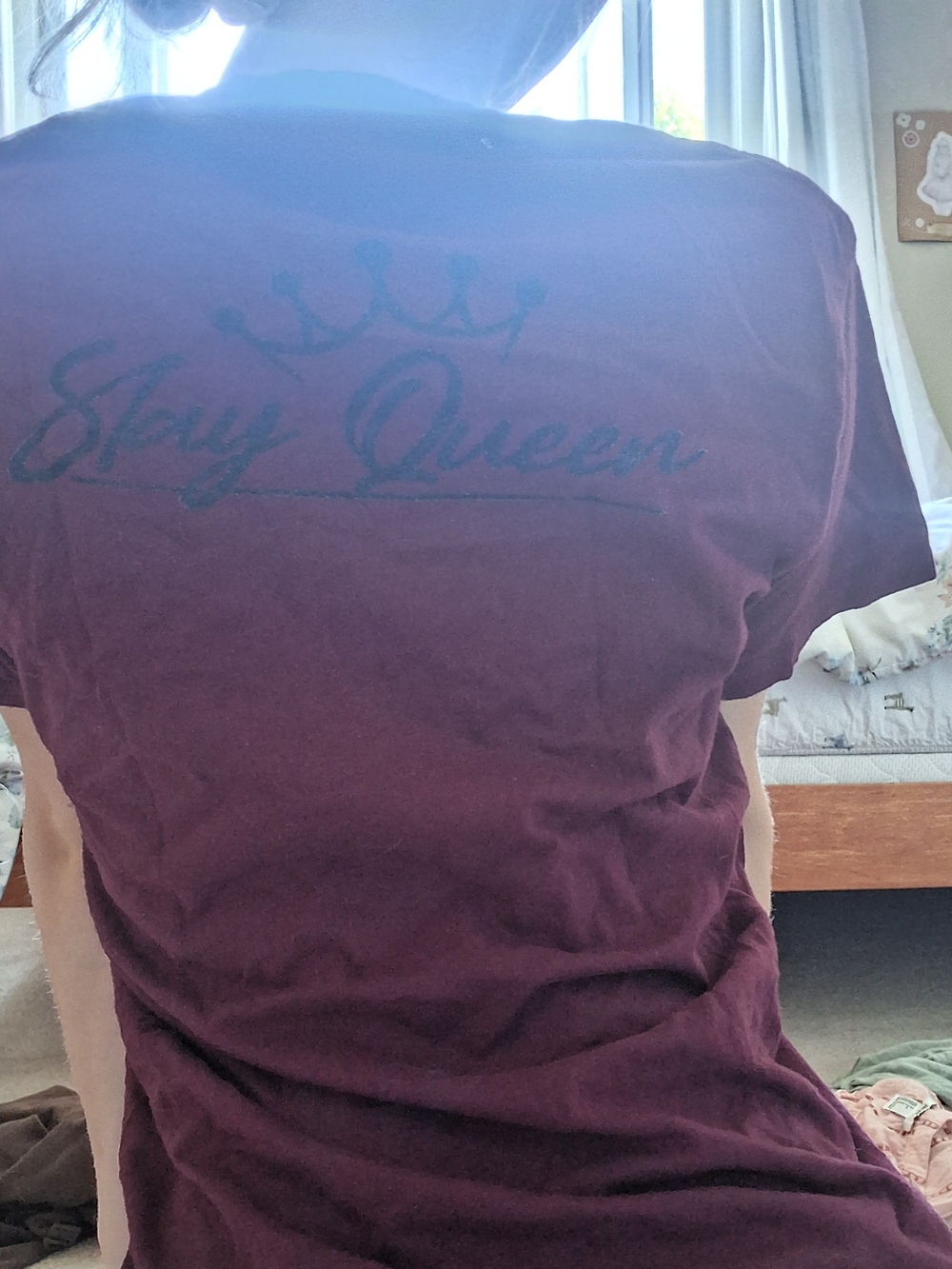 Gildan Slay Queen Short-Sleeve Tee in Deep Maroon
